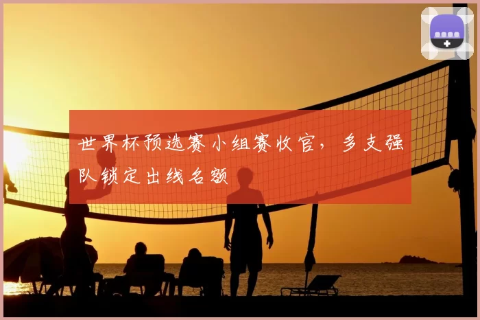 世界杯预选赛小组赛收官,多支强队锁定出线名额